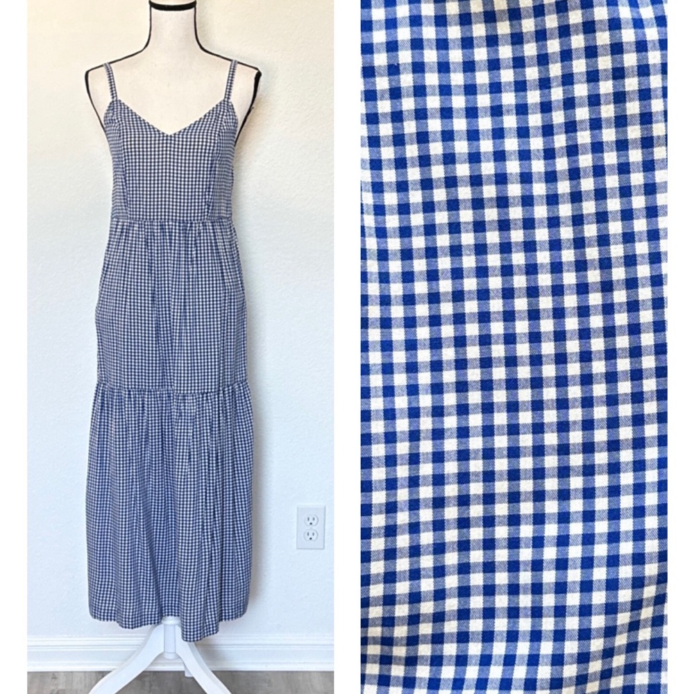 *SOLD* NWOT Size XS Gingham Sleeveless Maxi Dress
